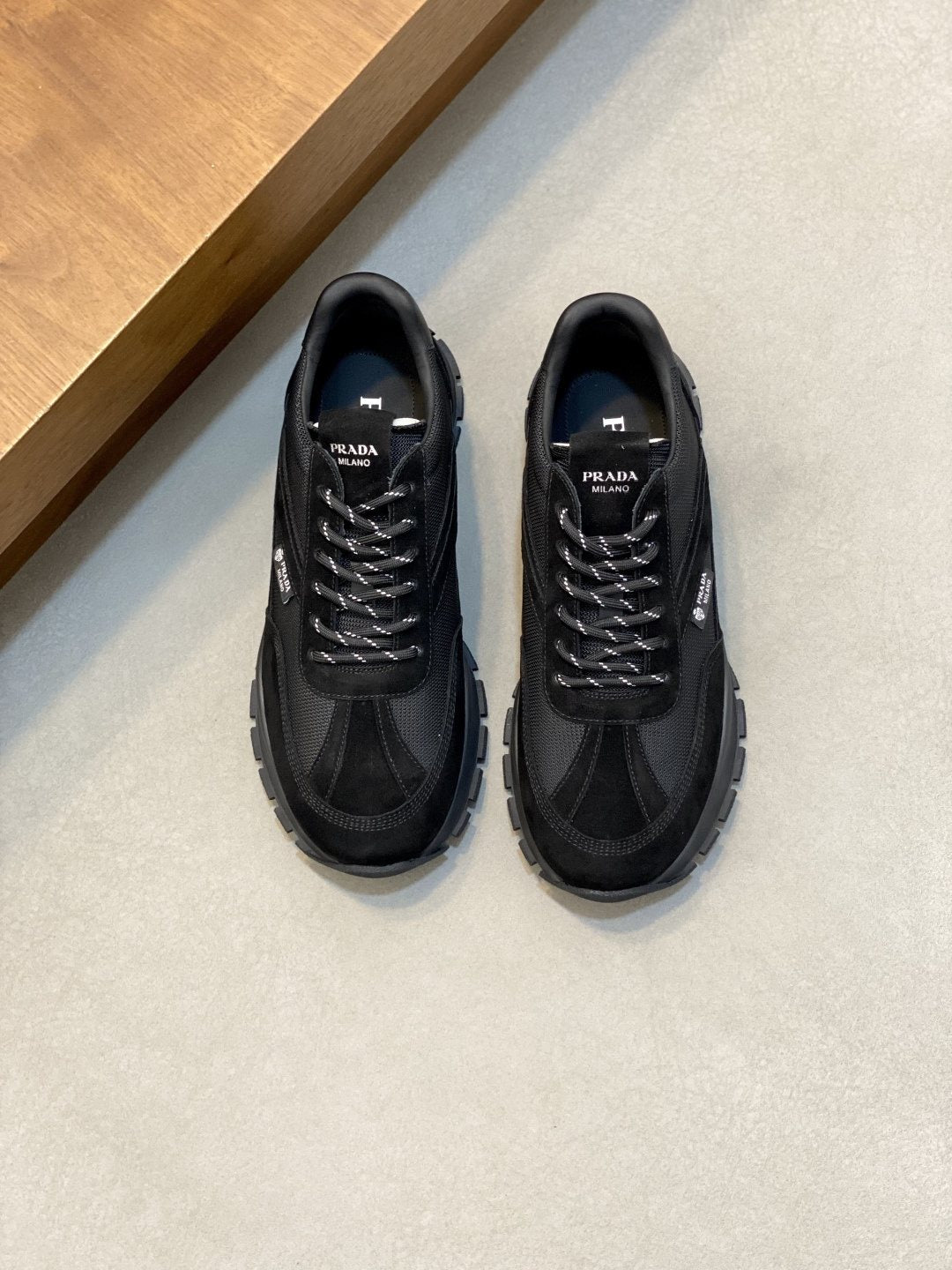 Prada Men's Panel Low-Top Sneakers - Textured Rubber Outsole
